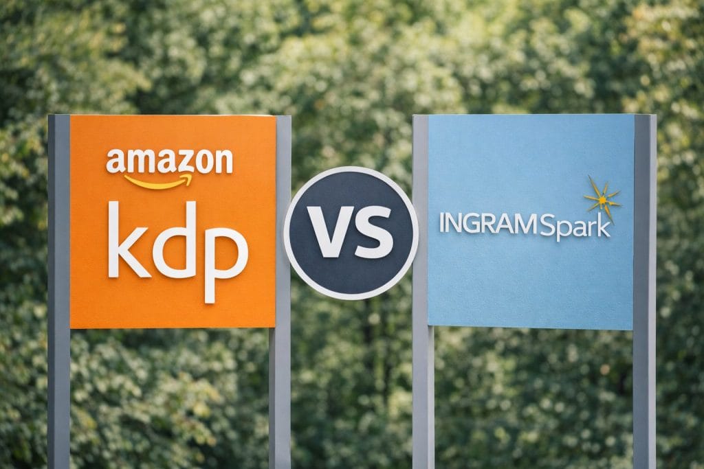 Sings with KDP and Ingram Sparks logo on them